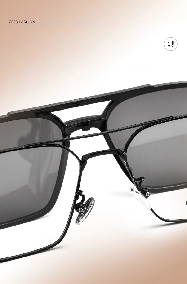 Men's Classic Polarized Clip-On Sunglasses | Retro Pilot Shades 2026