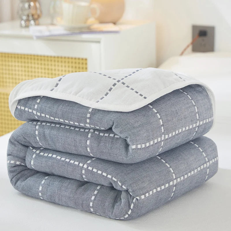 Breathable Summer Quilt | Multi-functional Cotton Towel Blanket
