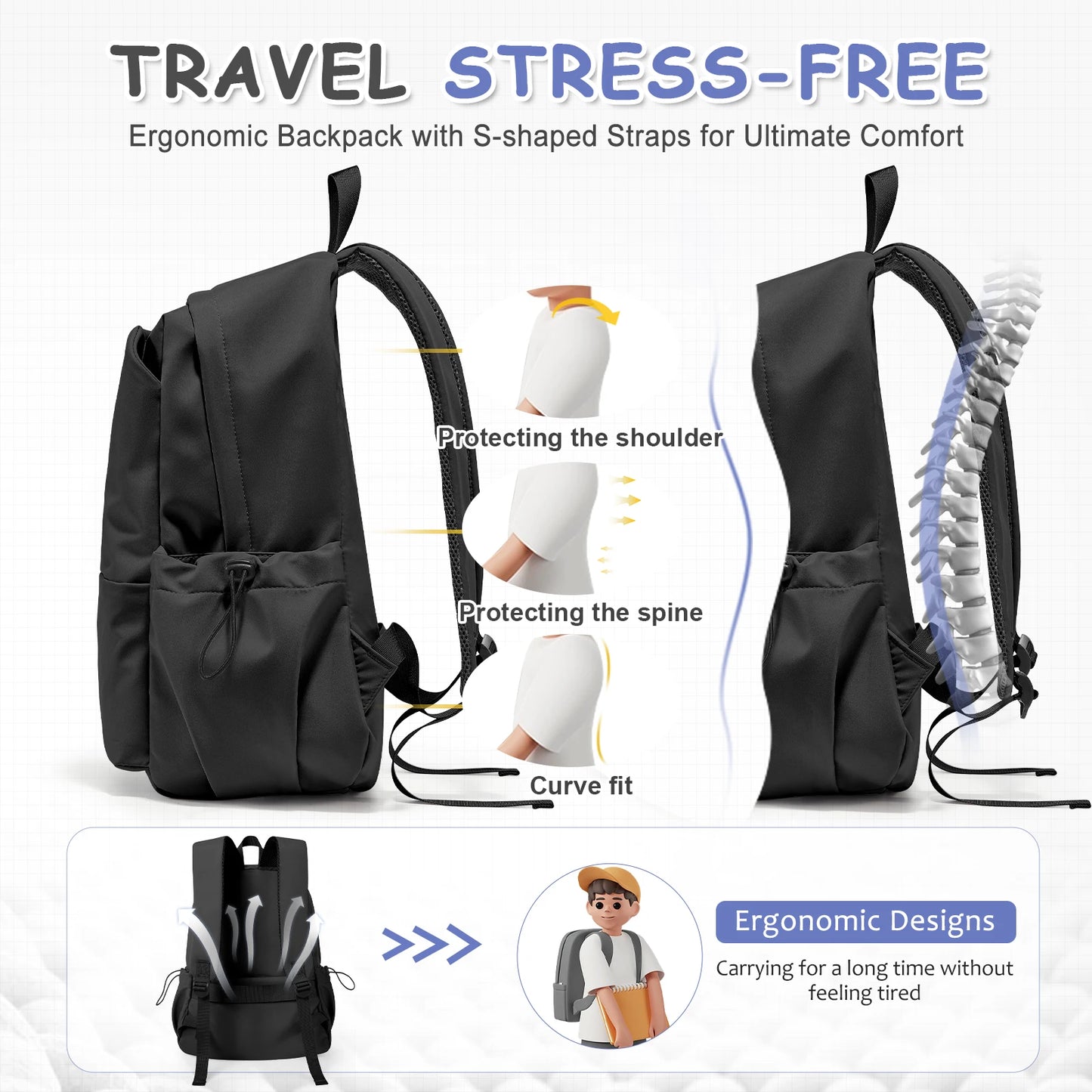 Stylish Lightweight Unisex Backpack | Perfect for School & Travel
