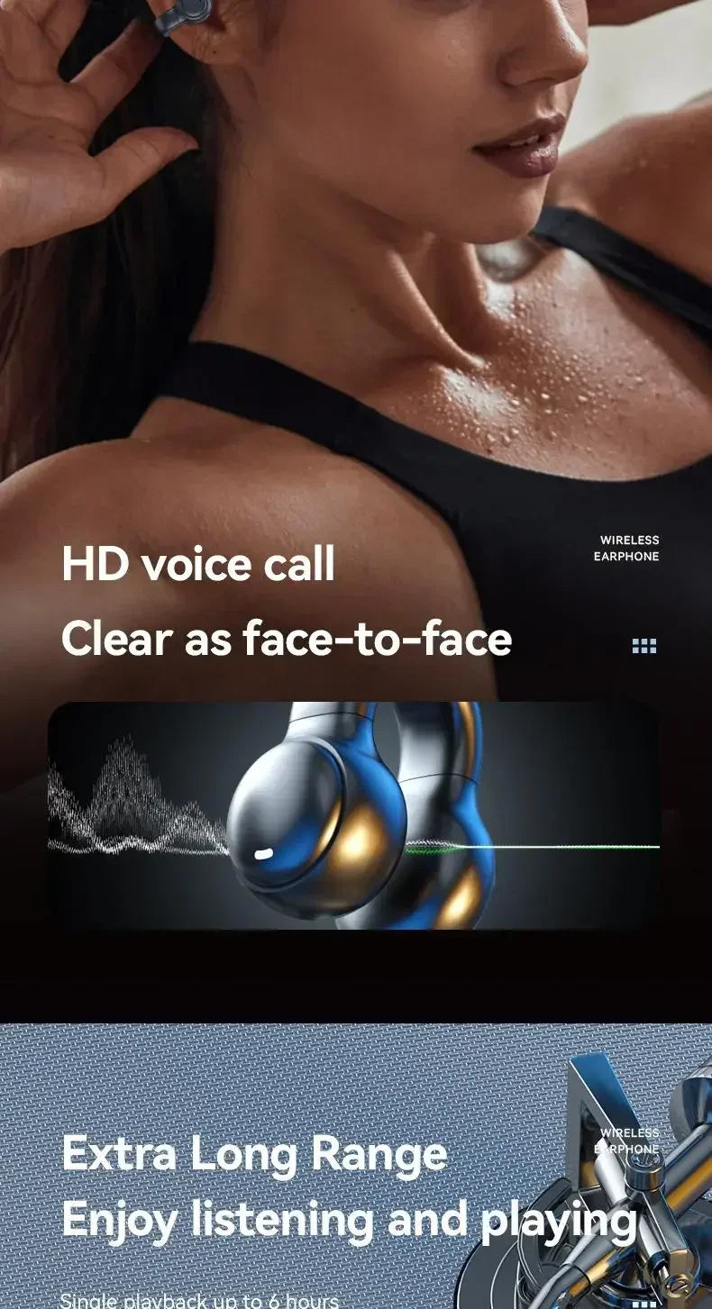 Bone Conduction Wireless Earbuds | Sporty Bluetooth Headset