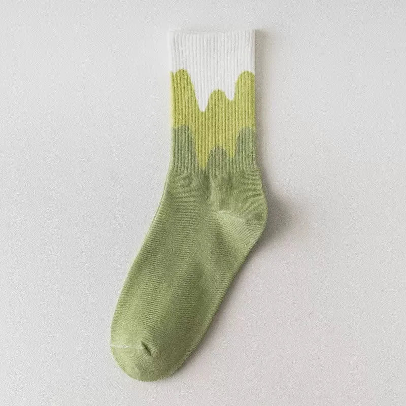 Unisex Checkerboard Socks | Trendy Geometric Cotton Streetwear