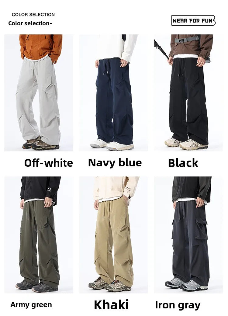 Men's Multi-Pocket Cargo Overalls | Stylish Baggy Trousers for Summer
