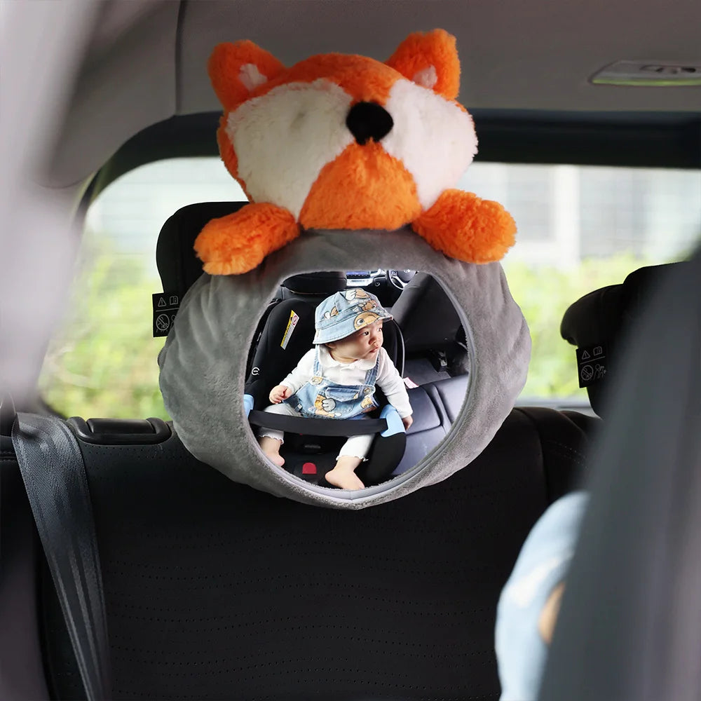 Baby Car Mirror for Safety | Easy View Cartoon Doll Design