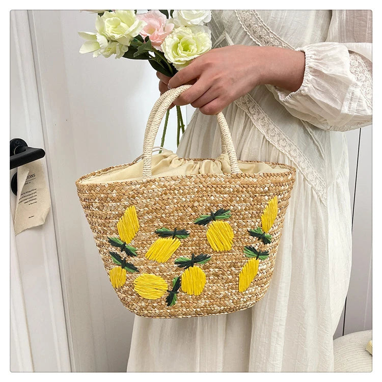 Casual Sweet Tote Bags | Perfect Straw Embroidery Shoulder Bag