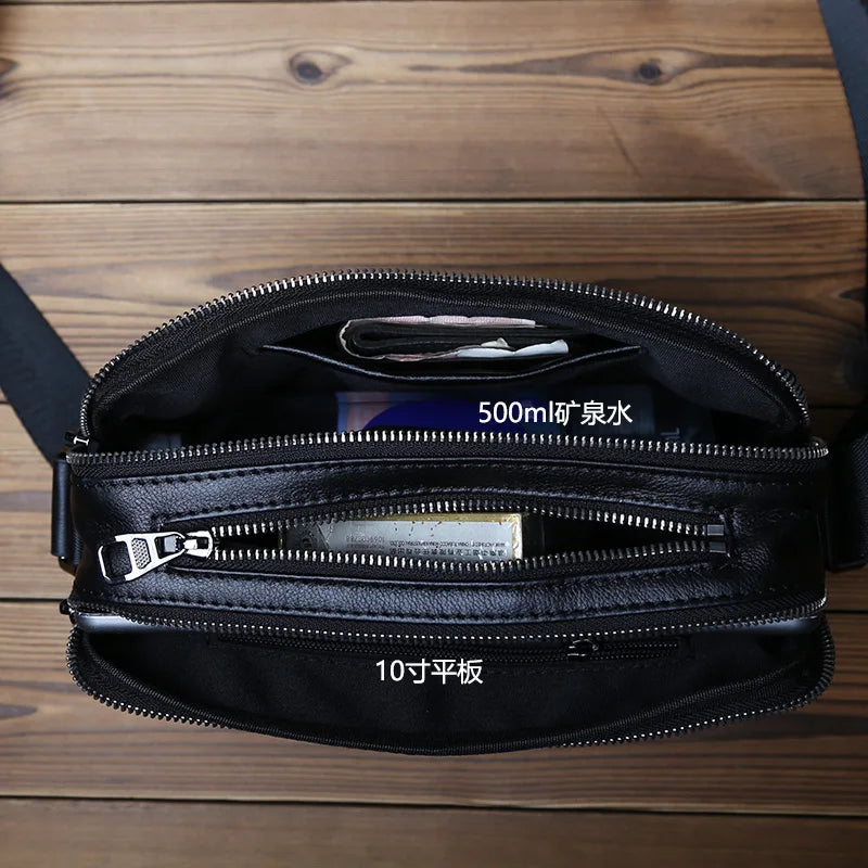 Casual Leather Shoulder Bag for Men | Stylish Large Capacity Messenger