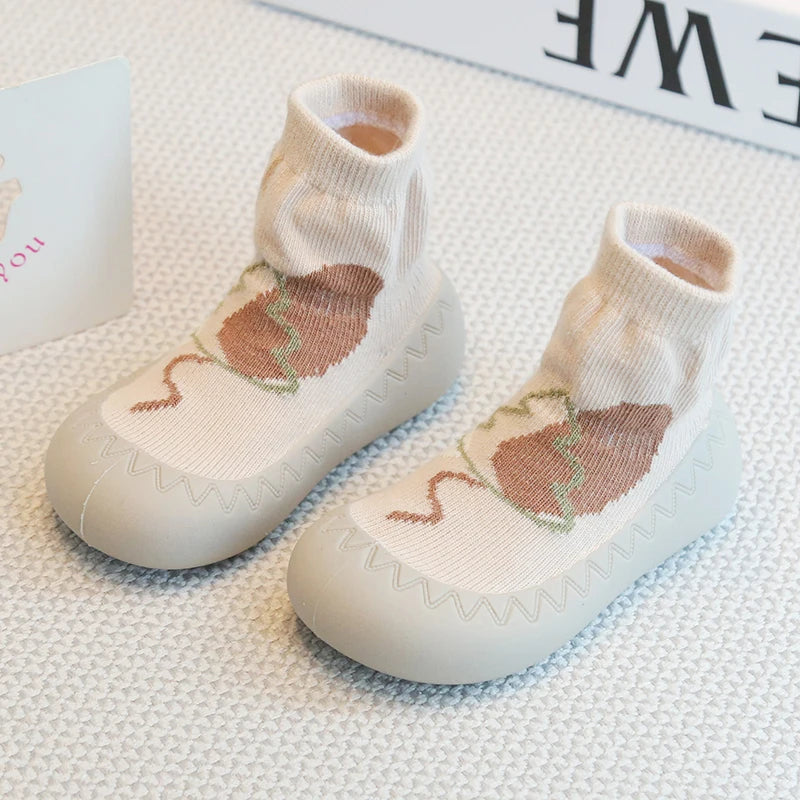 Cute Cartoon Baby Socks Shoes | Soft Rubber Sole for First Walkers