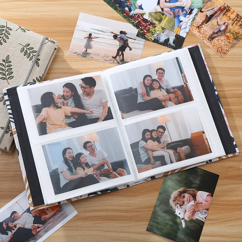 200pcs 6-inch Fabric Photo Album | Large Capacity Family Keepsake