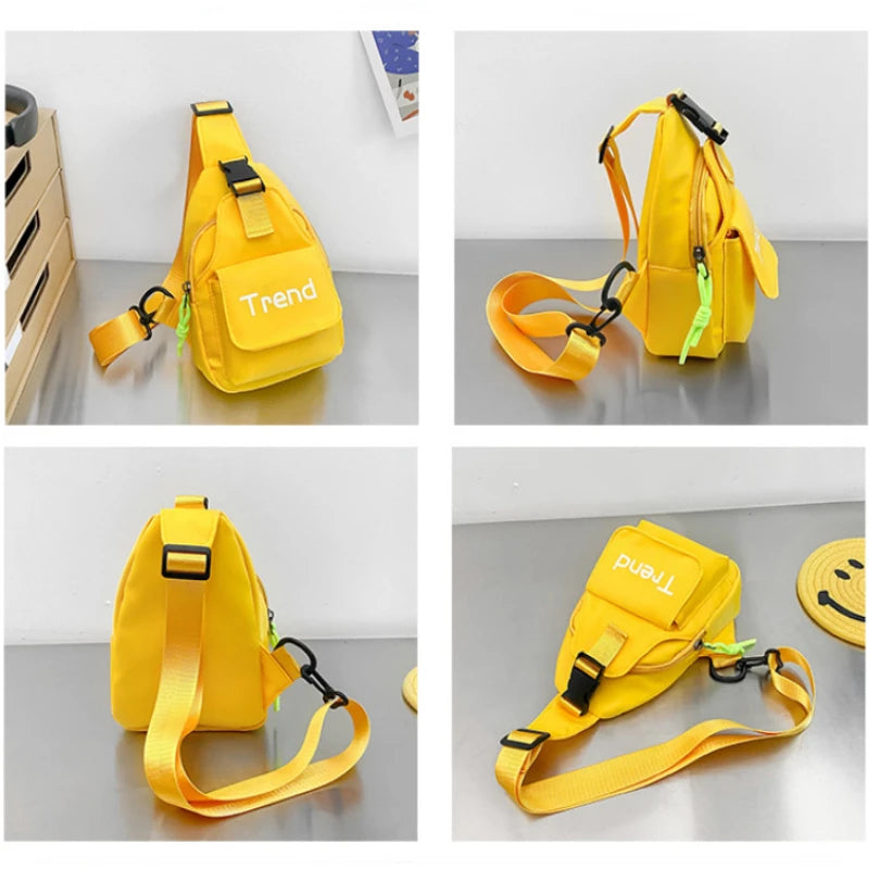 Cute Solid Color Children's Shoulder Bag | Stylish Kids Fanny Pack