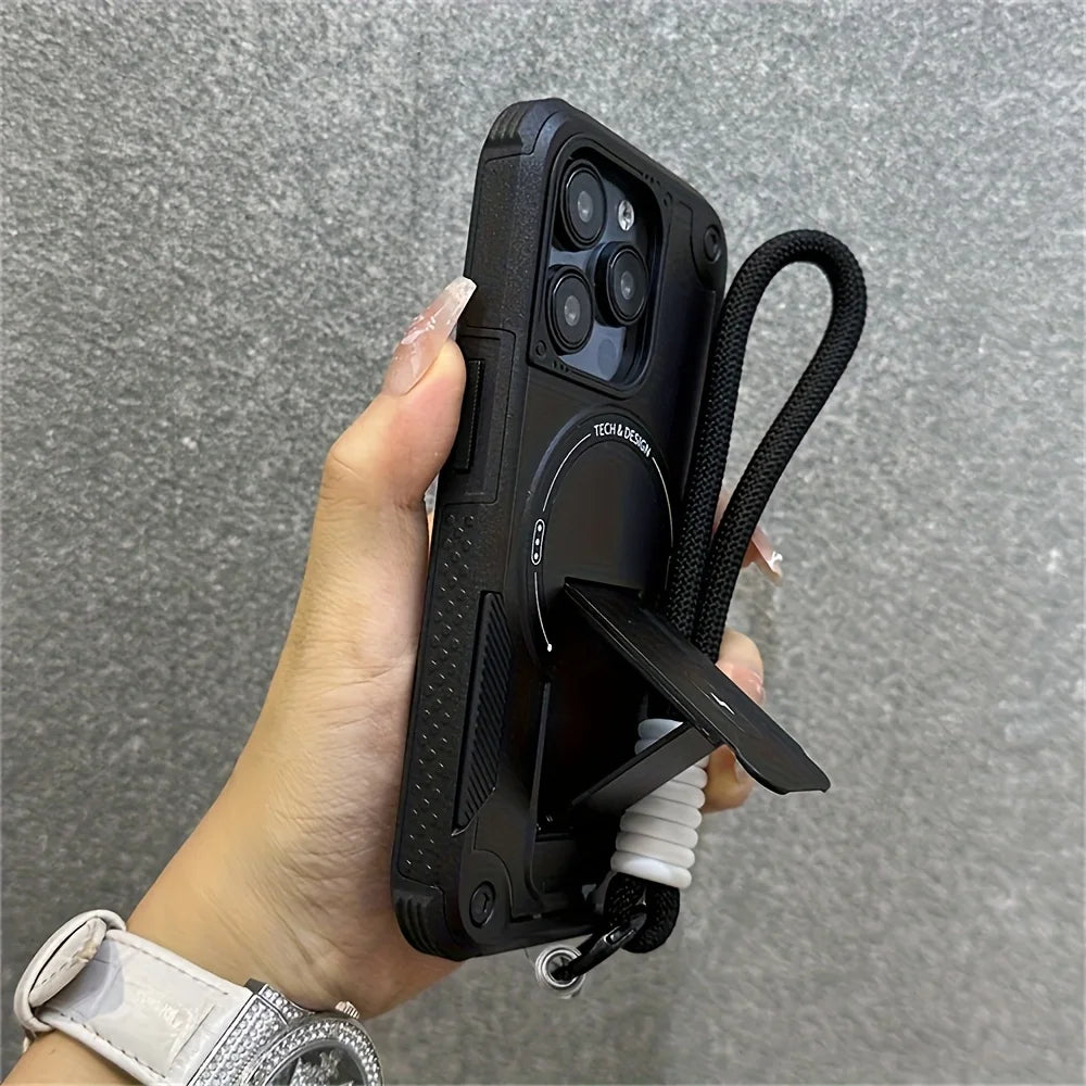 Luxury Magnetic Kickstand Case for iPhone - Shockproof & Stylish