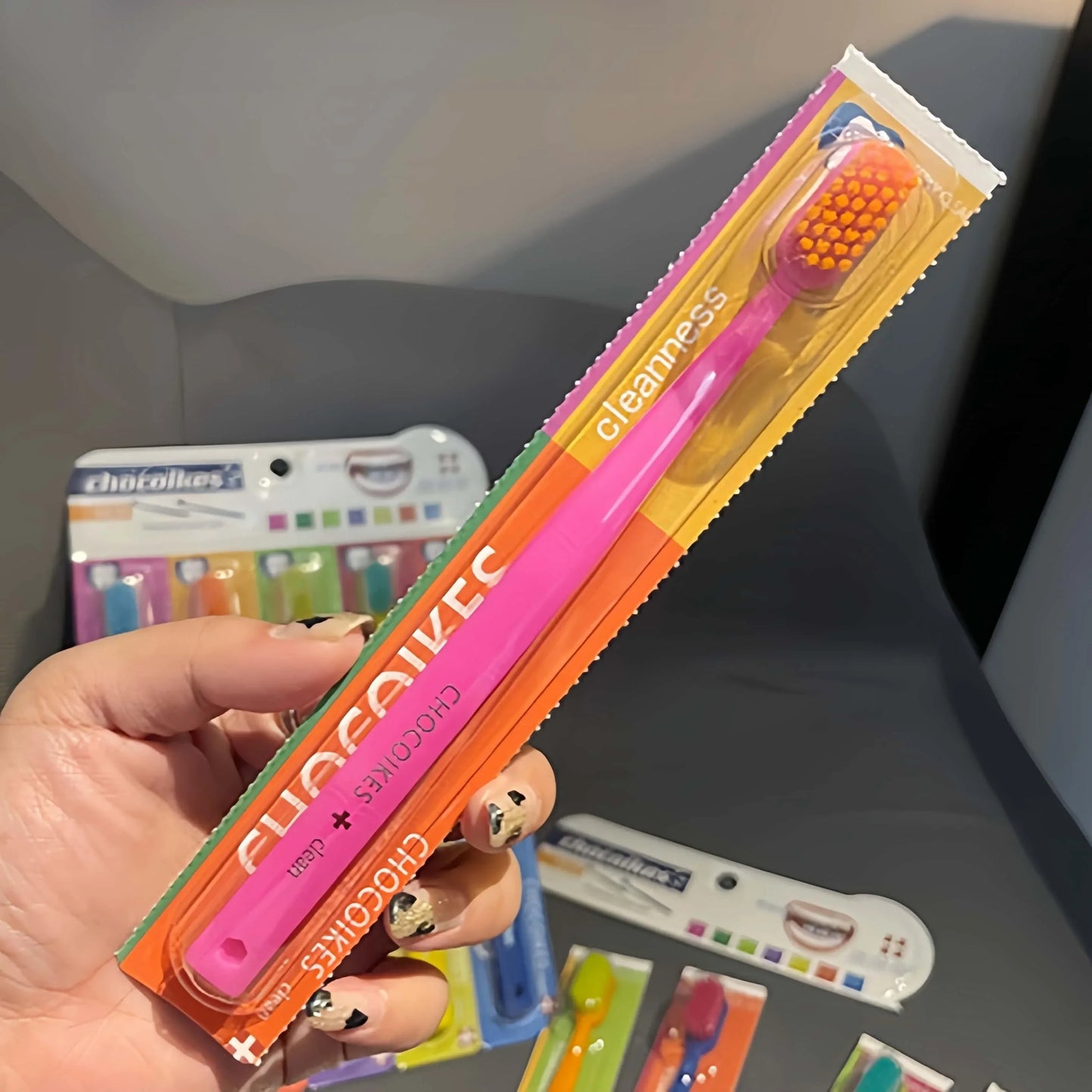 Chocolate Swiss Nylon Bristle Toothbrush Set | Travel Friendly Care
