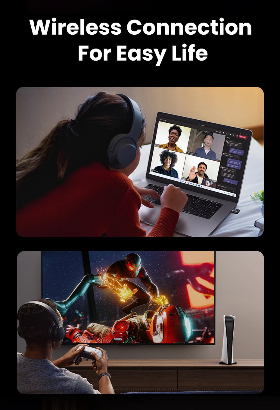 Bluetooth 5.3 Audio Adapter for PS4, PS5 & Nintendo Switch