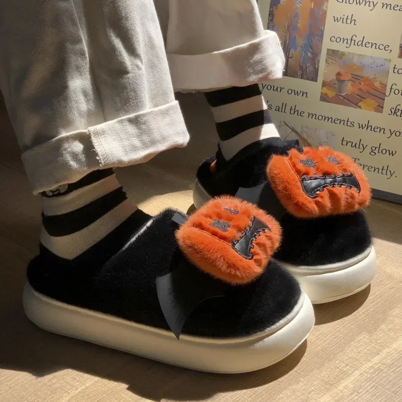 Funny Fluffy Platform Slippers | Cozy Cartoon Indoor/Outdoor Shoes