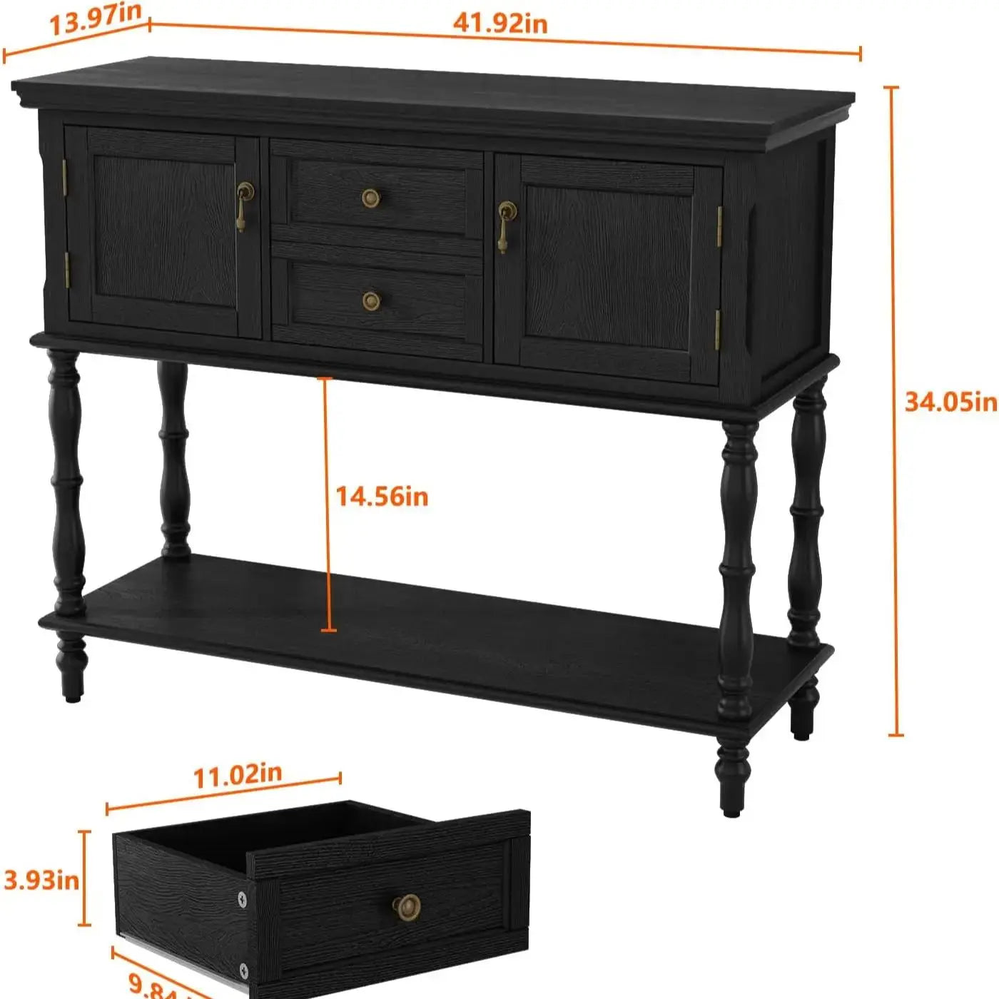 Farmhouse Console Table with Drawers | Stylish Entryway Storage