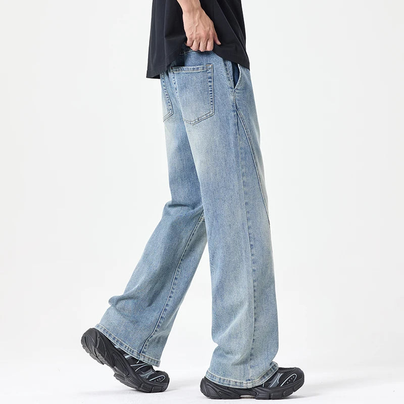 Men's Flared Boot Cut Jeans | Comfortable Vintage Casual Trousers