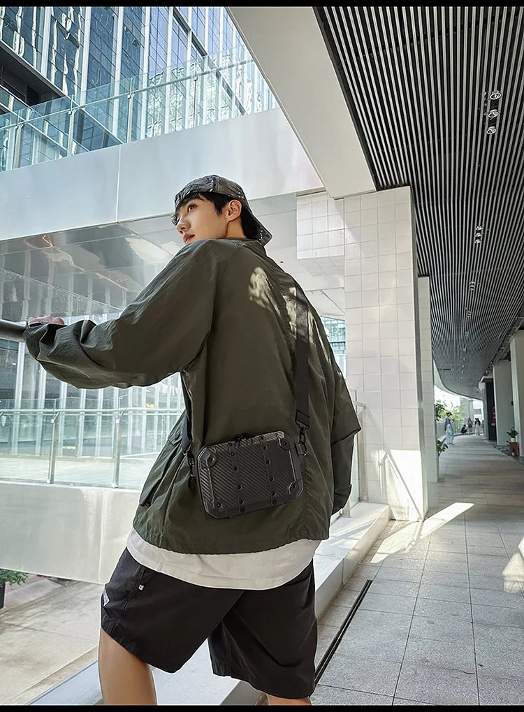 Luxury Mini Messenger Bag for Men | Stylish Pu Leather Crossbody