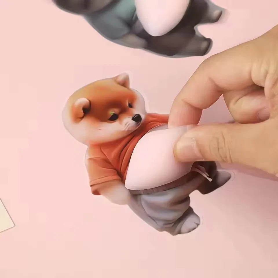3D Shiba Inu Stickers | Cute Chubby Self-Adhesive Dog Decor