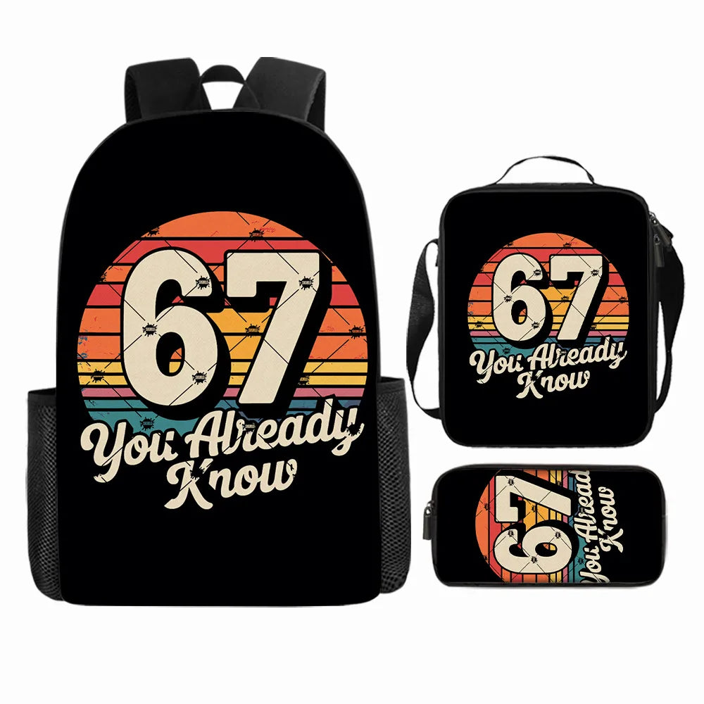 Cute Anime-Inspired Backpack & Lunch Bag Set for Students