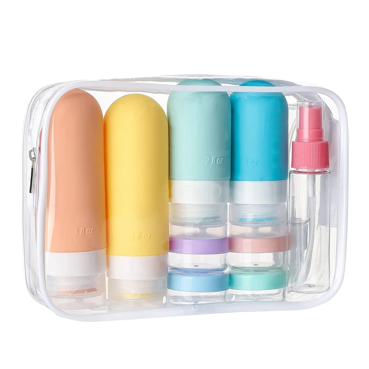 4 Piece Travel Bottle Set | Leak-Proof BPA Free Toiletry Containers