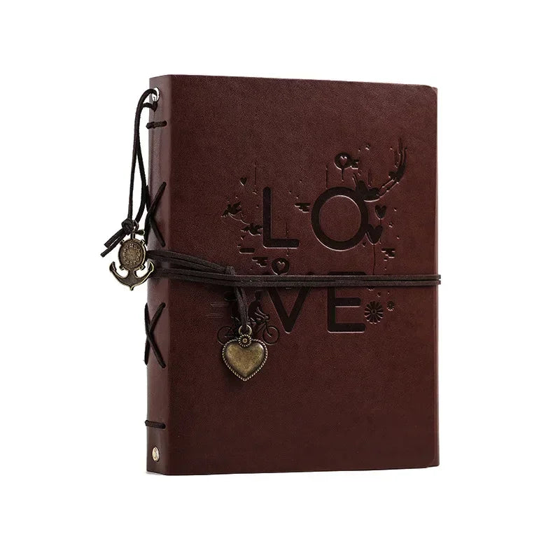 Creative Vintage Leather Photo Album | Handmade Scrapbook & Guestbook