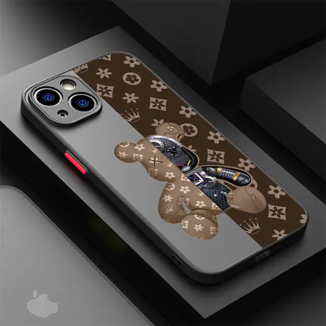 Matte Shockproof Case for iPhone | Luxury Cartoon Design