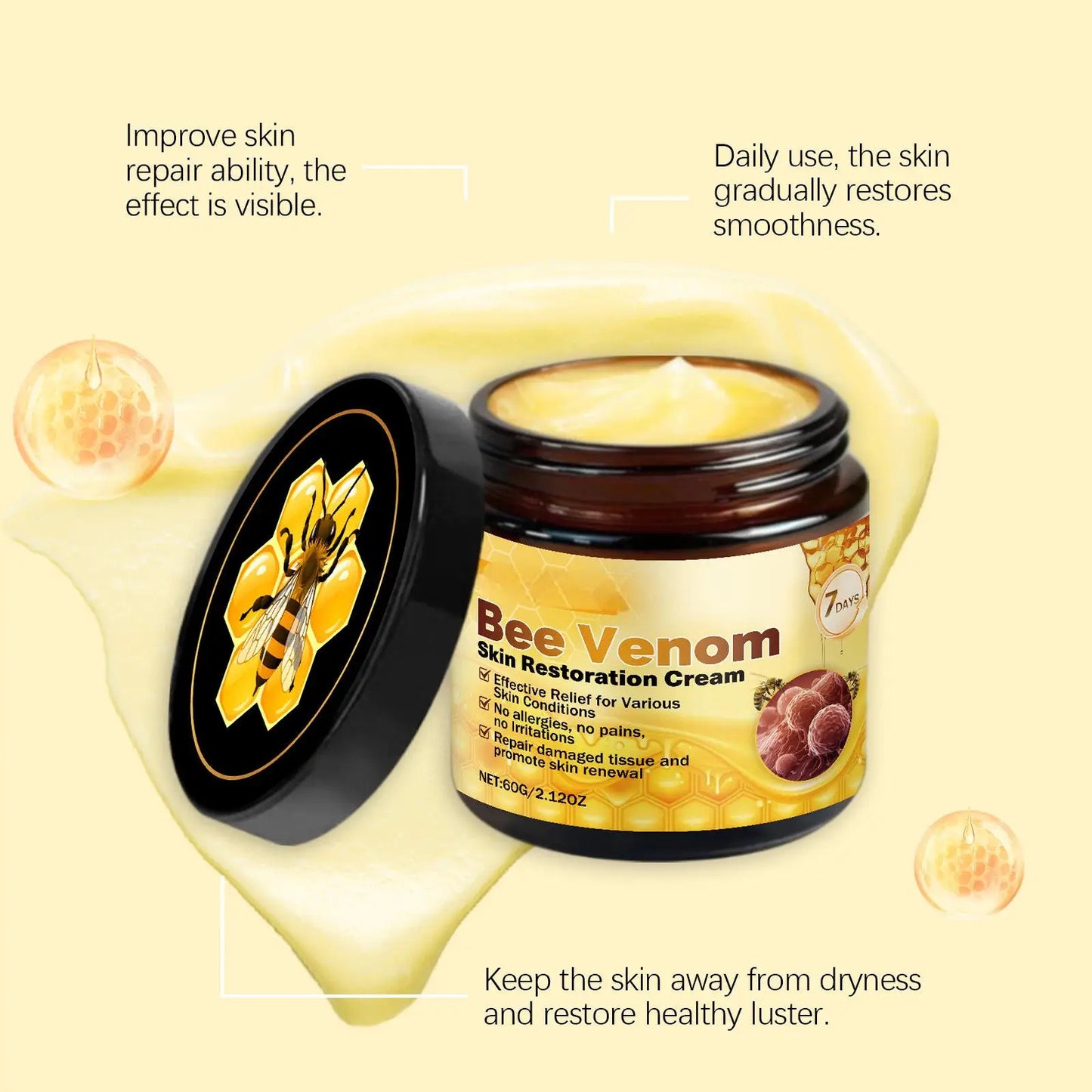 Bee Venom Skin Treatment Cream | Moisturizing & Blemish Remover