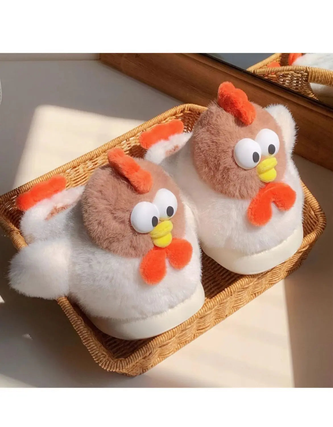 Women's Cute Chick Plush Slippers | Fluffy Warm Winter Shoes
