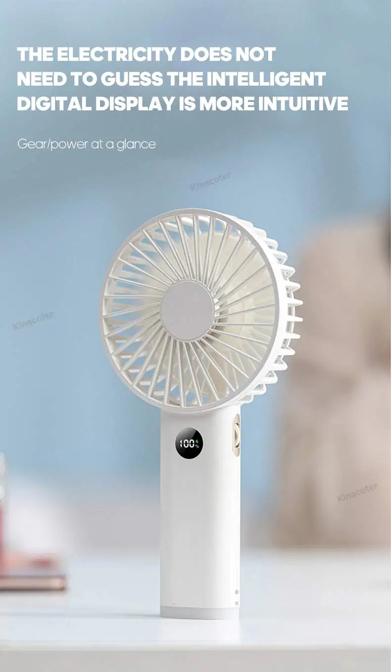 Portable Mini USB Hand Fan | Rechargeable with Night Light