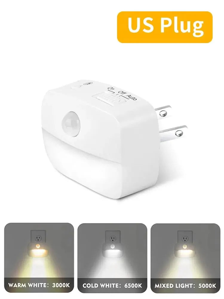 LED Motion Sensor Night Light | 3-Color Temperature Convenience
