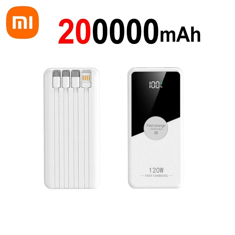 200000mAh Power Bank | Fast Charging Portable Battery Charger