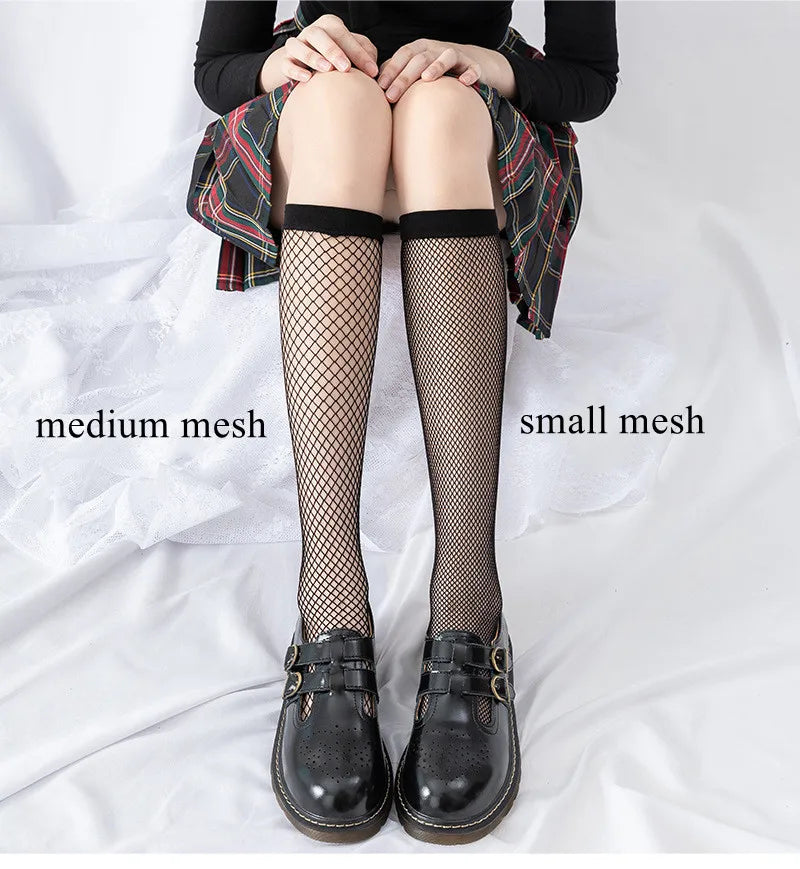 Stylish Mesh Fishnet Stockings for Women | Fashionable Knee Socks