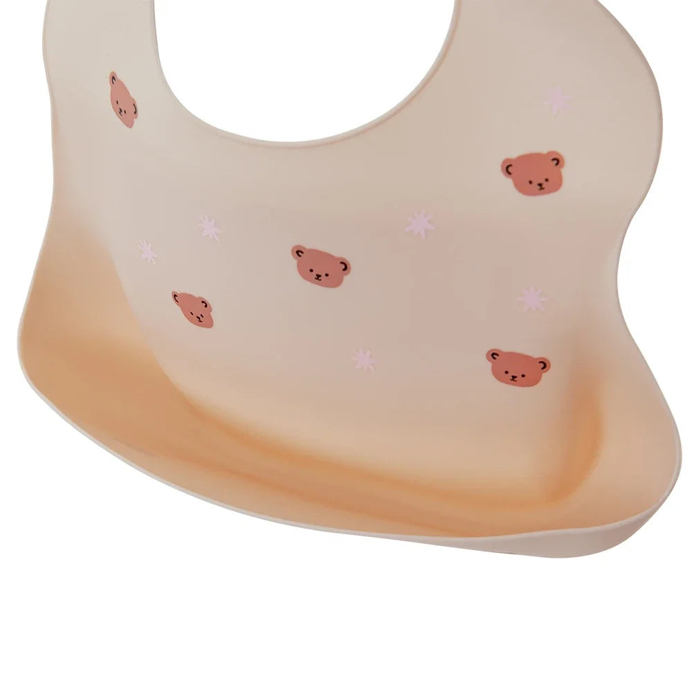Adjustable Waterproof Silicone Baby Feeding Bibs for Kids