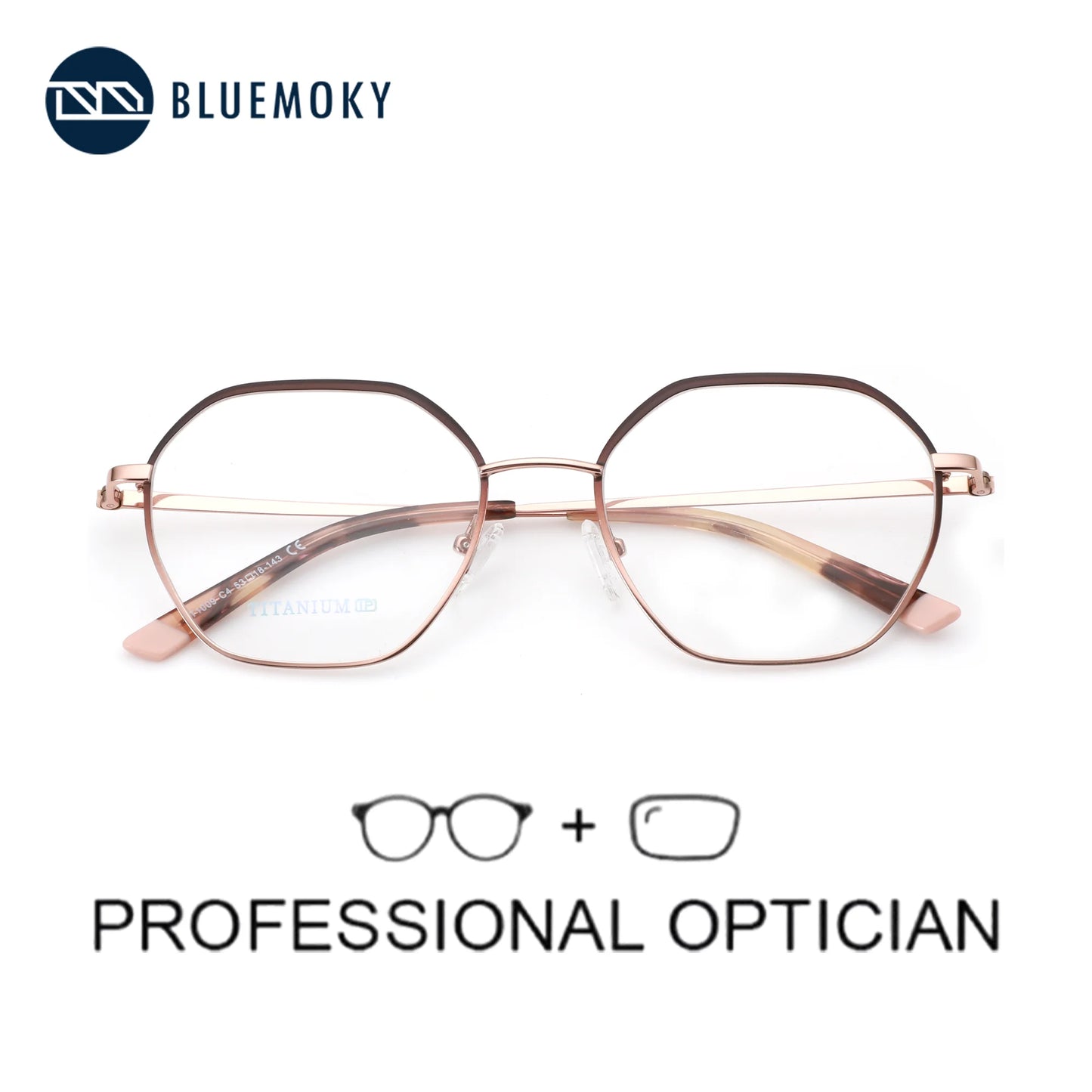 Stylish Women's Pure Titanium Prescription Glasses | Anti-Blue Light Eyewear