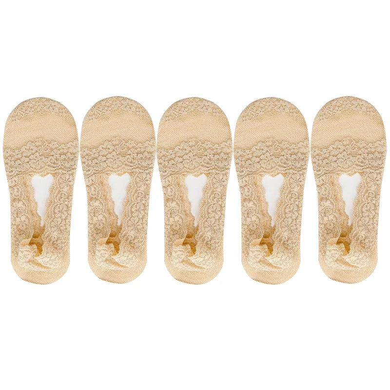 Women's Lace Invisible Ankle Socks | Chic No-Show Comfort
