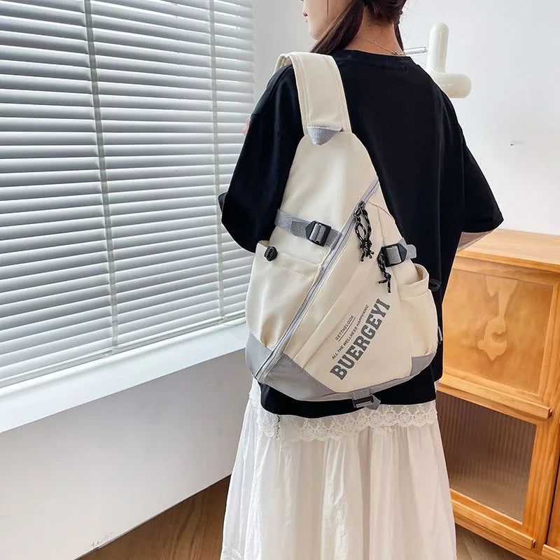 Trendy Portable Nylon Crossbody Bag for Travel & Sports
