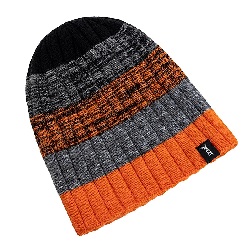 Unisex Colorful Stripes Winter Beanie | Warm Knit Ski Cap