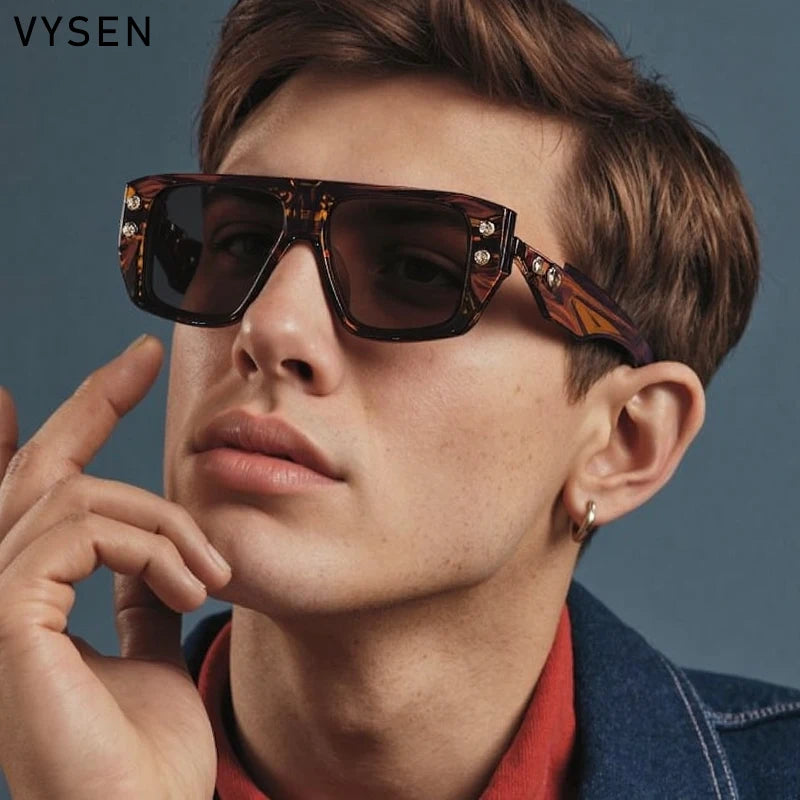 Polarized Steampunk Square Sunglasses for Men | Trendy Fashion Eyewear