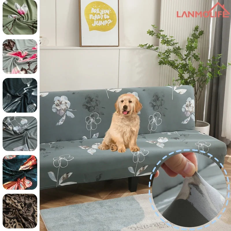 Stretch Printed Sofa Bed Cover | Dust-Proof Furniture Protector