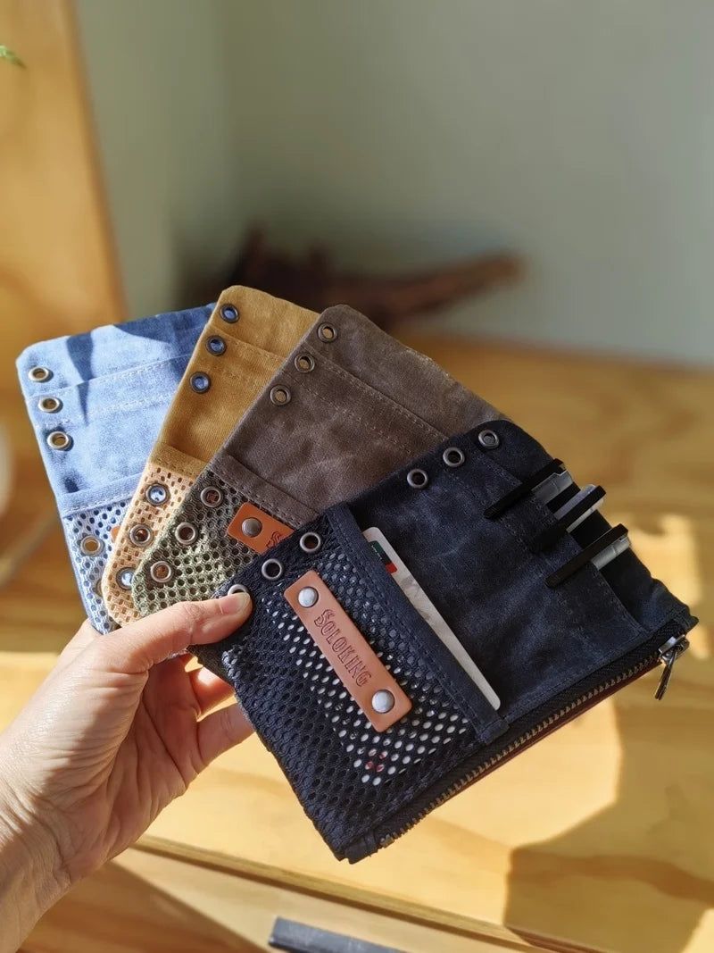Multifunctional Canvas Storage Bags for Notebooks & Accessories