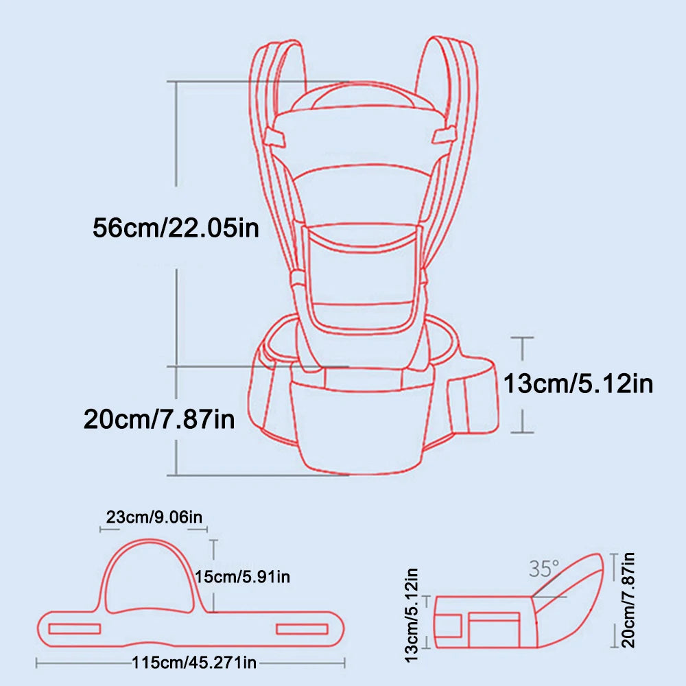 Ergonomic Baby Carrier Backpack | Comfortable Infant Hipseat Carrier