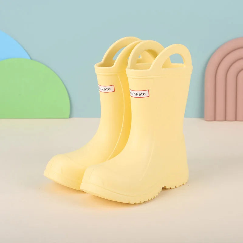 New Children Baby Rain Boots Lightweight Rubber Plastic Rain Boots Boy Girl Kids Rain Shoes Waterproof Garden Shoes Rainy Days