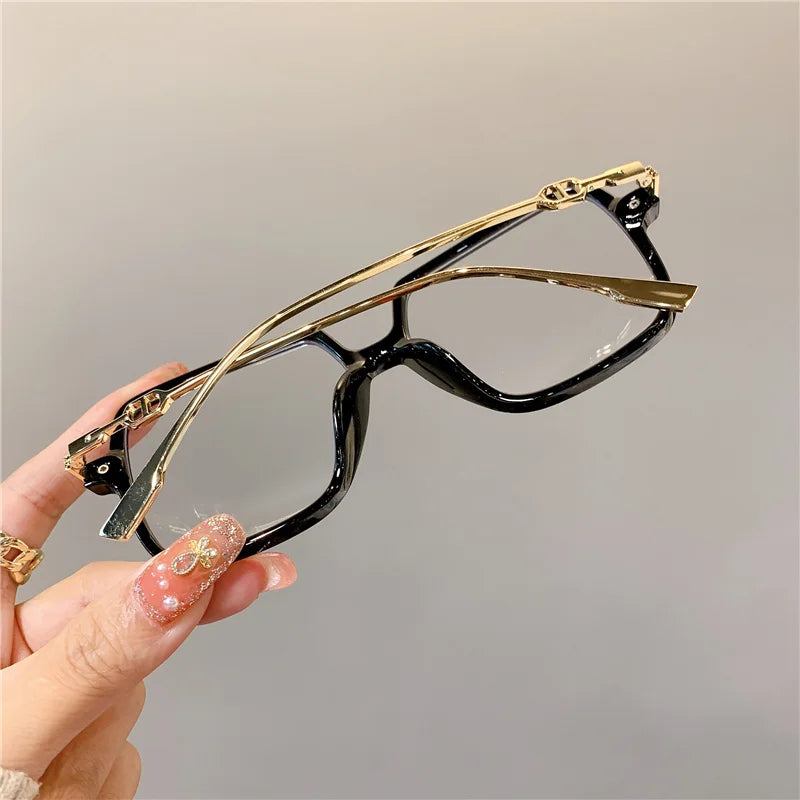 Women's Oversized Square Retro Eyewear | Anti-Blue Light Glasses 2026