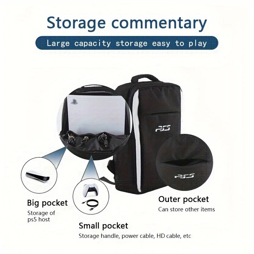 Travel Backpack for Gamers | Protective Carrying Case for PS5
