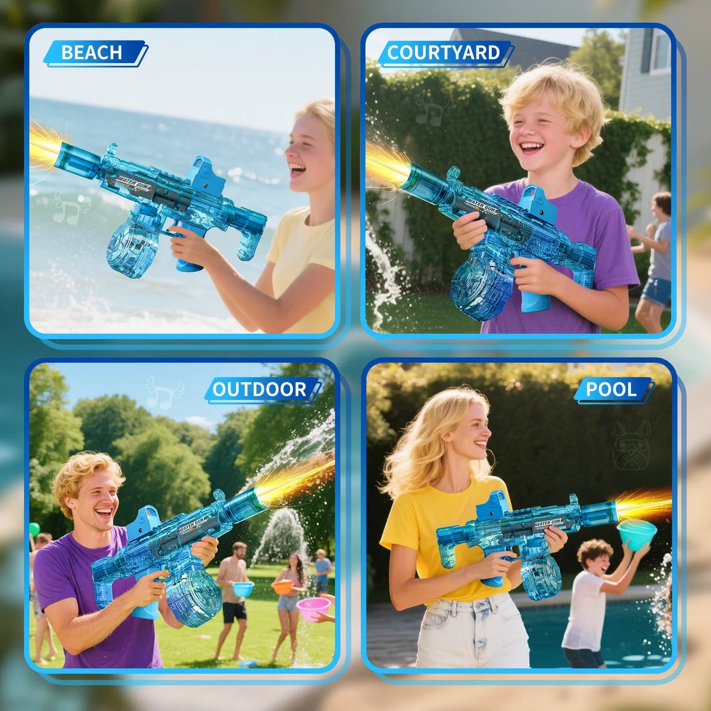 Electric Water Gun Toy | Automatic Sensor Lights & Firing Action