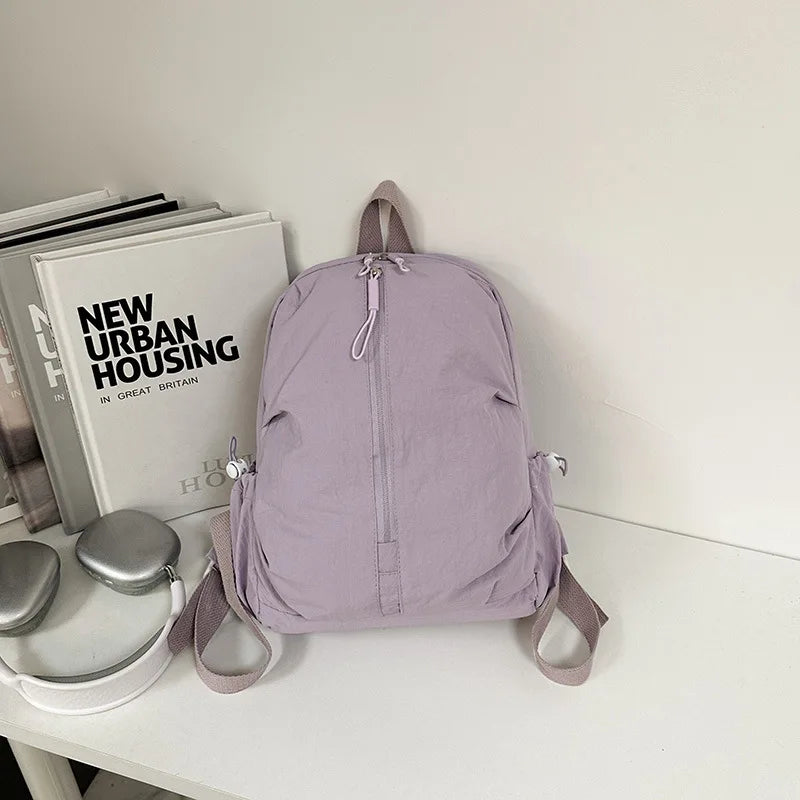 Lightweight Macaron Color Oxford Backpack for Women | Casual Chic bag