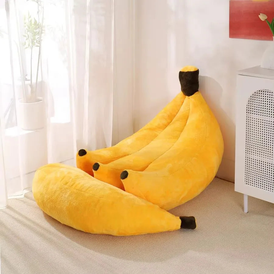 Cozy 2-in-1 Banana Bean Bag Sofa Bed with Matching Ottoman