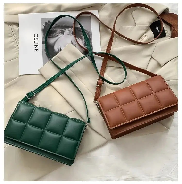 Bolso de hombro elegante de cuero sintético para mujer | Bolso de mano cruzado chic