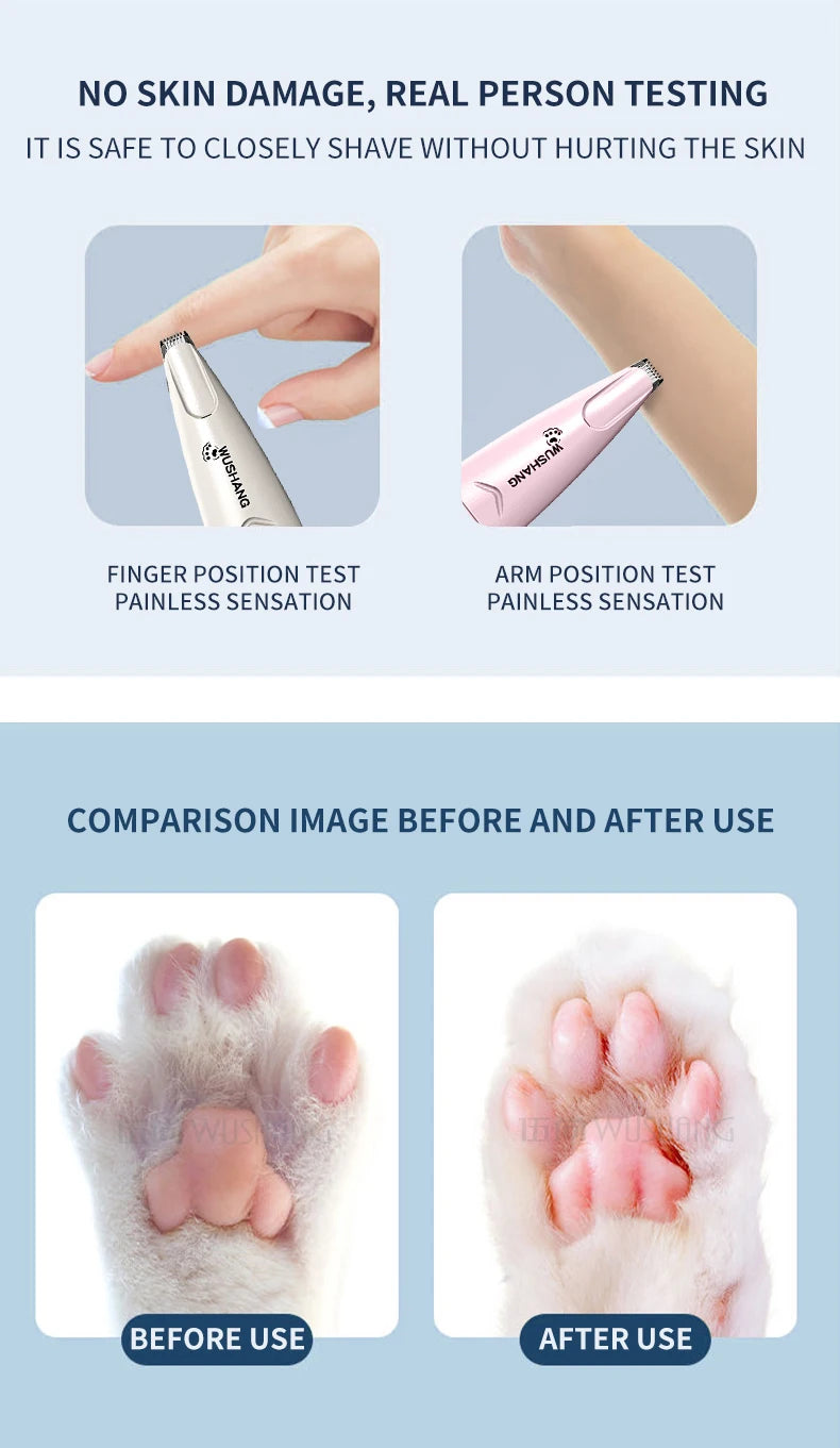 Electric Dog Groomer Trimmer | Low Noise LED Pet Hair Clipper