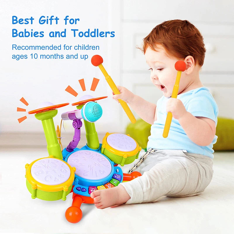 Batería para niños pequeños | Juguetes musicales educativos