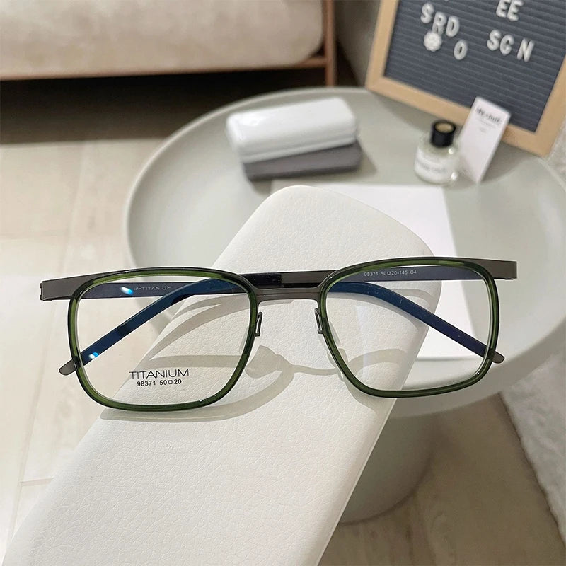 Ultralight Pure Titanium Eyeglasses | Vintage Rectangle Frames