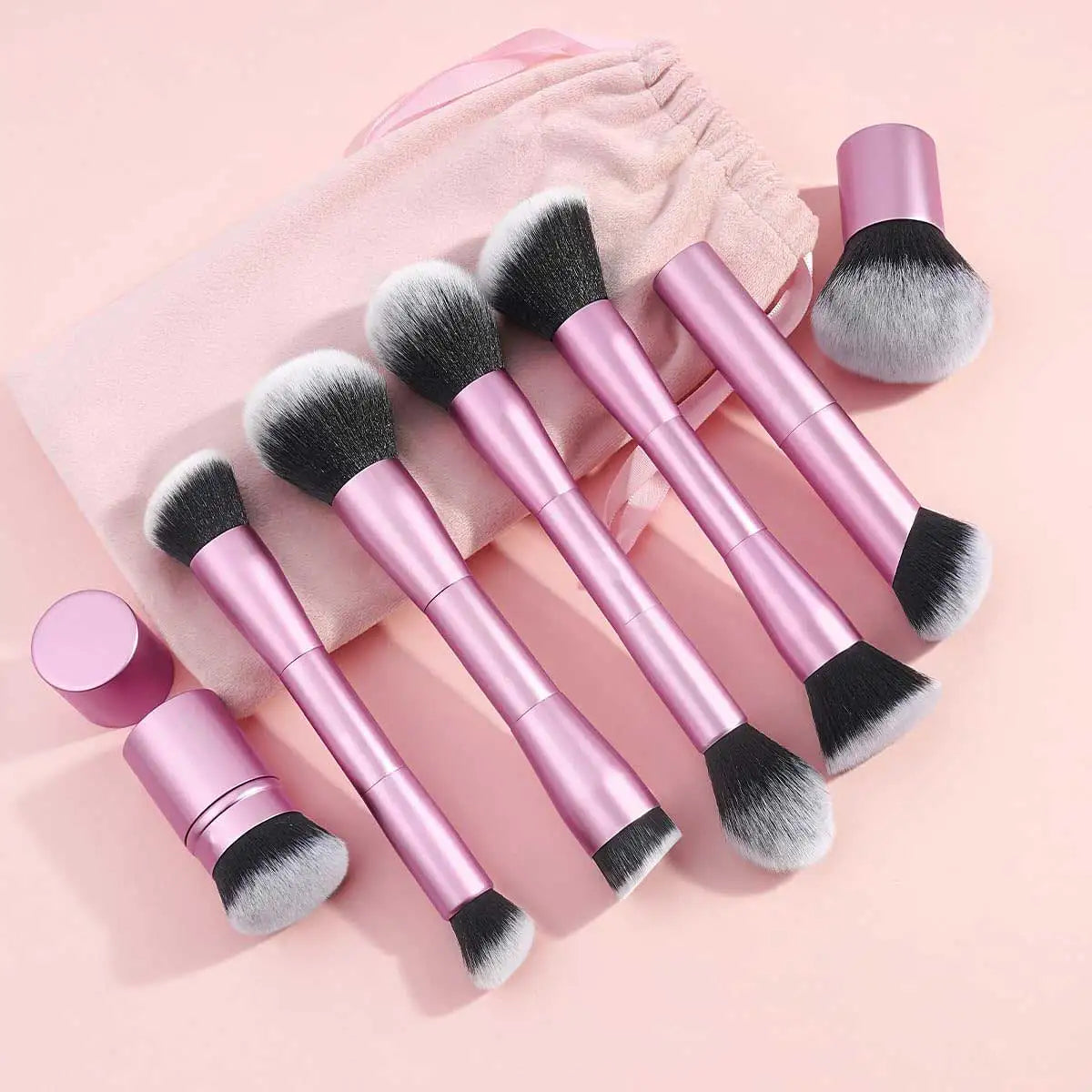 7pcs Double Sided Kabuki Makeup Brush Set | Flawless Finish